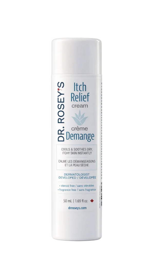 Dr. Rosey's Itch Relief Cream 50mL, Steroid-Free Botanical Skin Relief, Made in Canada